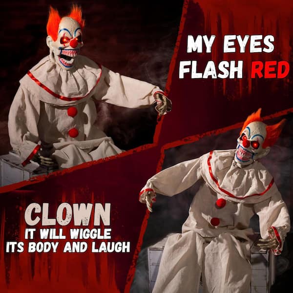 P'tit Clown - 22337 - Automate Halloween Animé - Animatronique - Animatronic - Zombie Empalé Sonore et Lumineux - Décoration Effrayante et Réaliste - Piles Non incluses (4xAA) - 140 cm P'tit Clown - 22337 - Automate Halloween Animé - Animatronique - Animatronic - Zombie Empalé Sonore et Lumineux - Décoration Effrayante et Réaliste - Piles Non incluses (4xAA) - 140 cm