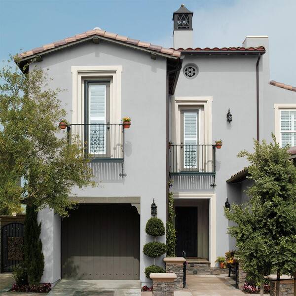 BEHR - 5 gal. #PR-W10 Swirling Water Satin Interior/Exterior Masonry, Stucco and Brick Paint