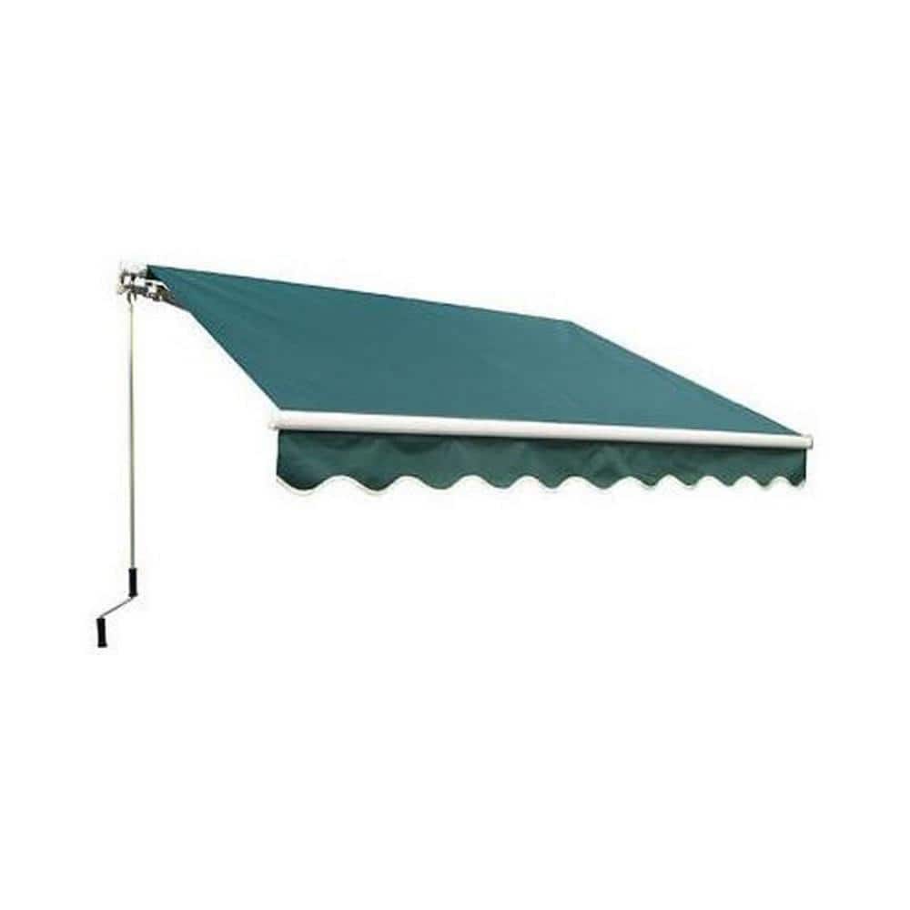 ALEKO 6.5 ft. x 5 ft. Retractable Patio Awning in Dark Green AW6 ...