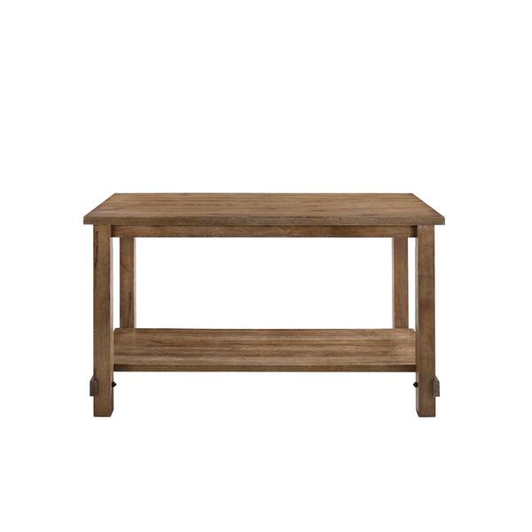 Acme Furniture Martha II 60 in. Rectangle Weathered Oak Wood Top with ...