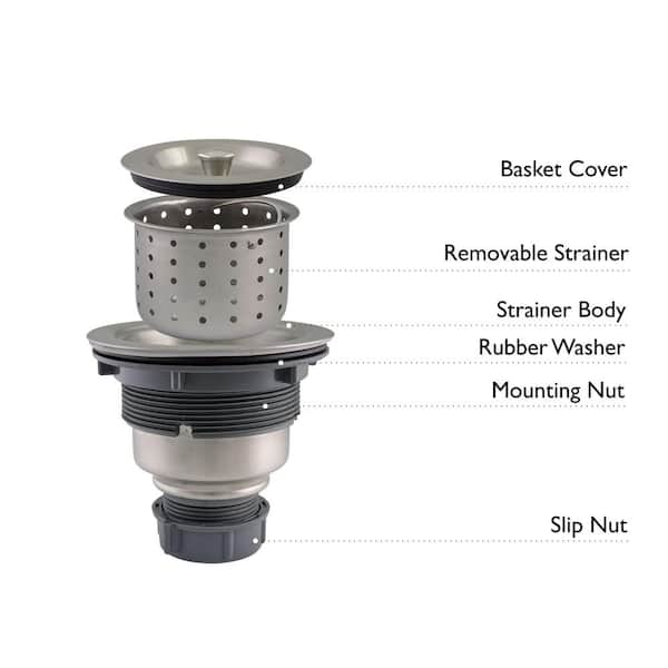 3 -in-1 Kitchen Sink Stopper Strainer,304 Stainless Steel Pop Up Sink  Stopper Anti-Clogging Sink Strainers for Kitchen Sink Accessories for US