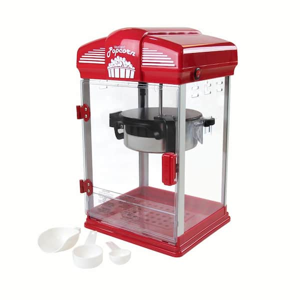 FOHERE Popcorn Maker, 63oz Popcorn Popper Maker with Stirring Rod, Detachable & Nonstick Plate, Hot Oil Popcorn Machine with 6 Qts Larg