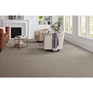 Truse Iron Clad Gray 45 oz. Triexta Patterned Installed Carpet