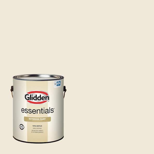 Glidden Essentials 1 gal. PPG1104-1 White Rock Satin Exterior Paint