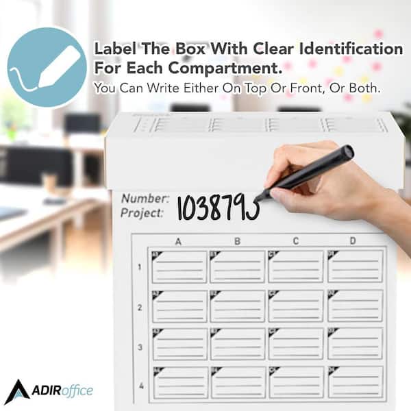 25 in. Corrugated Cardboard 16 Architectural Roll File Box Portable Storage Cabinet (2 pack)