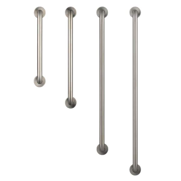 Glacier Bay 18 in. x 24 in. x 36 in. and 42 in. x 1-1/4 in. Concealed Screw ADA Compliant Grab Bar Combo in Brushed Stainless Steel