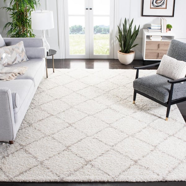 Arizona 10 ft. x 14 ft. Ivory/Beige Geometric Area Rug