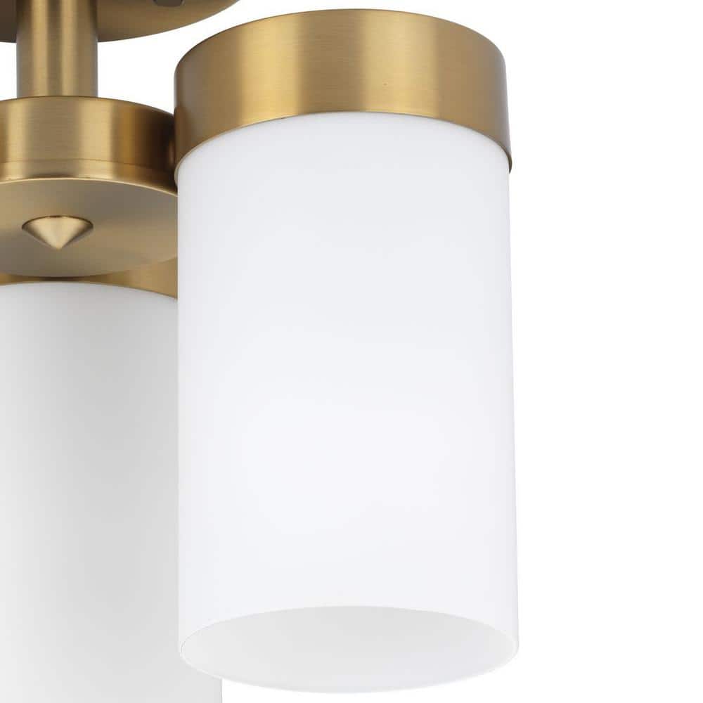 Elevate 13" Matte Black and Bronze Glass Flush Mount
