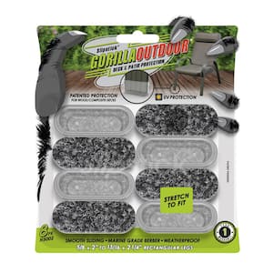 Gorilla Outdoor Clear Sleeve Berber Pads Rect lrg Chair Glide