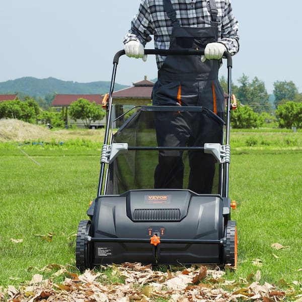 21 in. Lawn Sweeper Tow Behind, 3.5 Cu. Ft. 25 in. Leaf & Grass Collector Wheels & Heavy Duty Thickened Steel