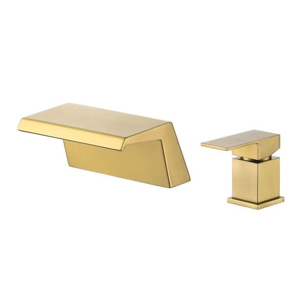 Boyel Living 8 in. Widespread Single Handle Bathroom Faucet with cUPC Hose in Brushed Gold