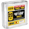 CORE TARPS 40 ft. x 60 ft. Blue 8 Mil Heavy Duty Polyethylene Tarp,  Waterproof, UV Resistant, Rip and Tear Proof CT-405-40X60 - The Home Depot