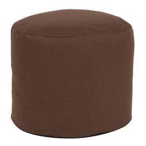 Pouf Ottoman With Cover, Bella Chocolate