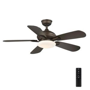 Benson 44 in. LED Espresso Bronze Ceiling Fan with Light and Remote Control