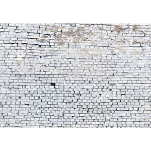 Abstract White Brick Wall Mural