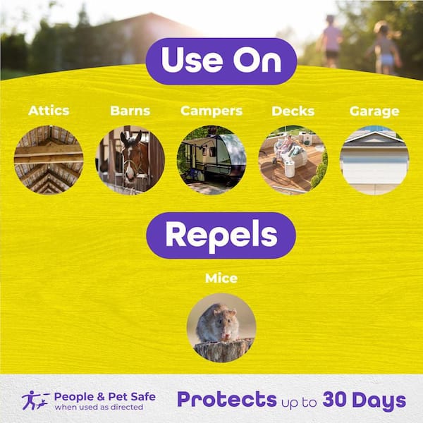 Mouse Magic Mouse Repellent Scent Packs, 4 Ready-to-Use Packs for Indoor and Outdoor Use, People and Safe