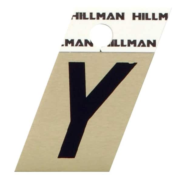 Hillman 1-1/2 in. Aluminum Angle-Cut Letter Y