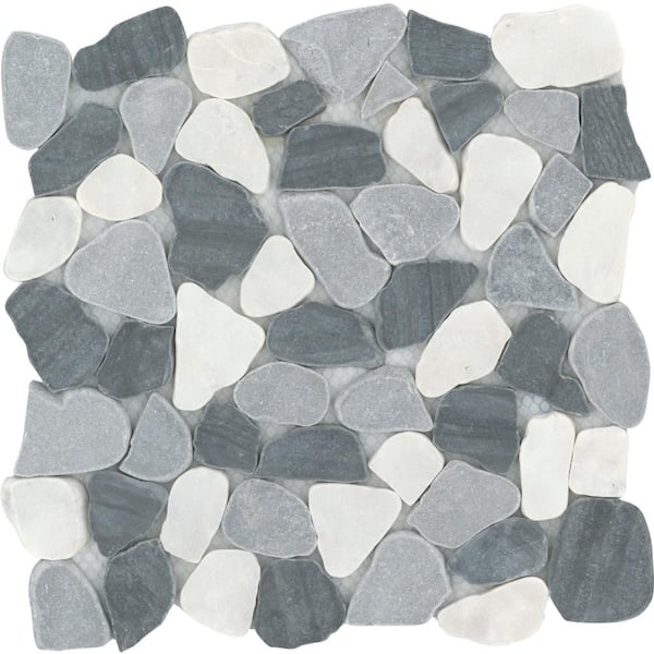 Cultura Spring 12 in. x 12 in. Pebble Honed Mosaic Floor and Wall Tile (1 sq. ft./Case, 1 pc)