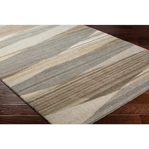 Iltheos Brown Geometric 8 ft. x 8 ft. Indoor Square Rug