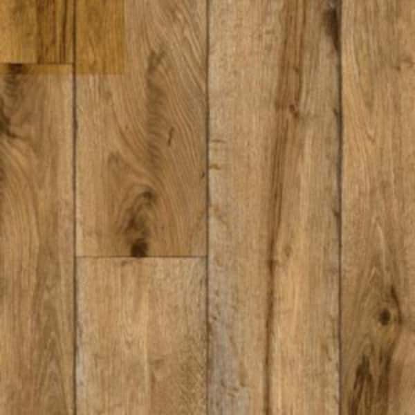 Armstrong Take Home Sample - River Park Rustic Oak Butterscotch Vinyl Sheet Flooring - 6 in. x 9 in.