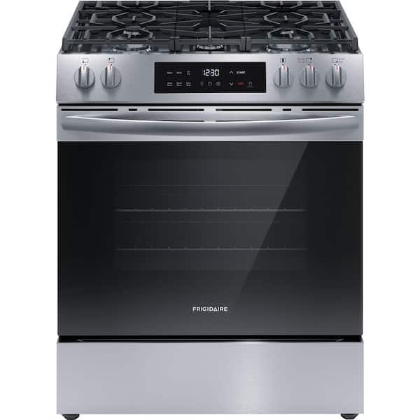 30 in. 5 Burner Slide-In Gas Range in Stainless Steel with Air Fryer