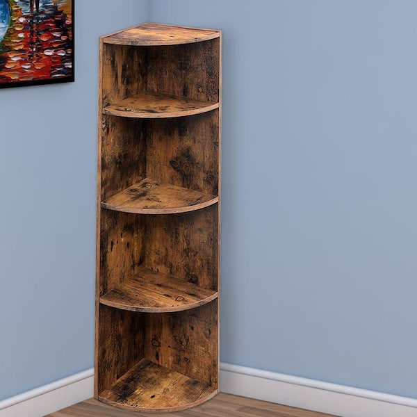 Distressed Brown Wooden, Distressed Shelving Unit