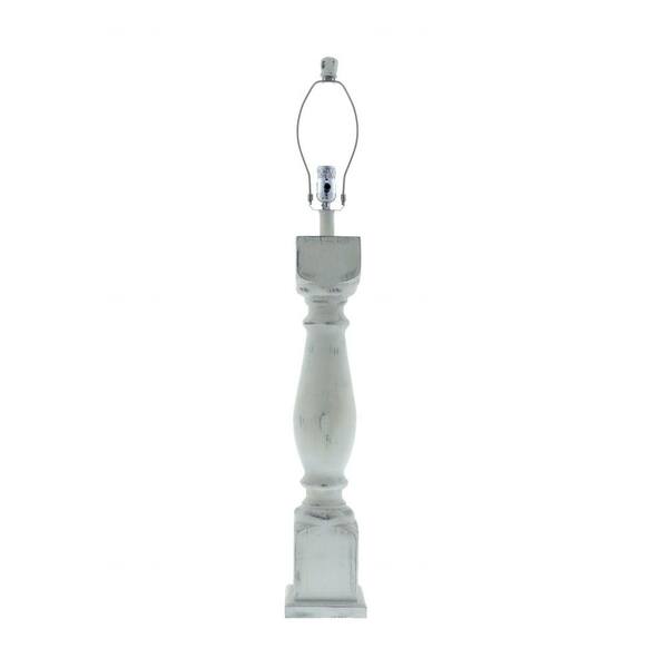 HomeRoots Josephine 31 in. White Washed Table Lamp