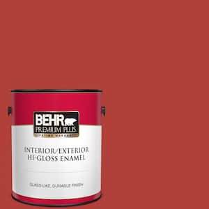 1 gal. #170B-7 Red Tomato Hi-Gloss Enamel Interior/Exterior Paint