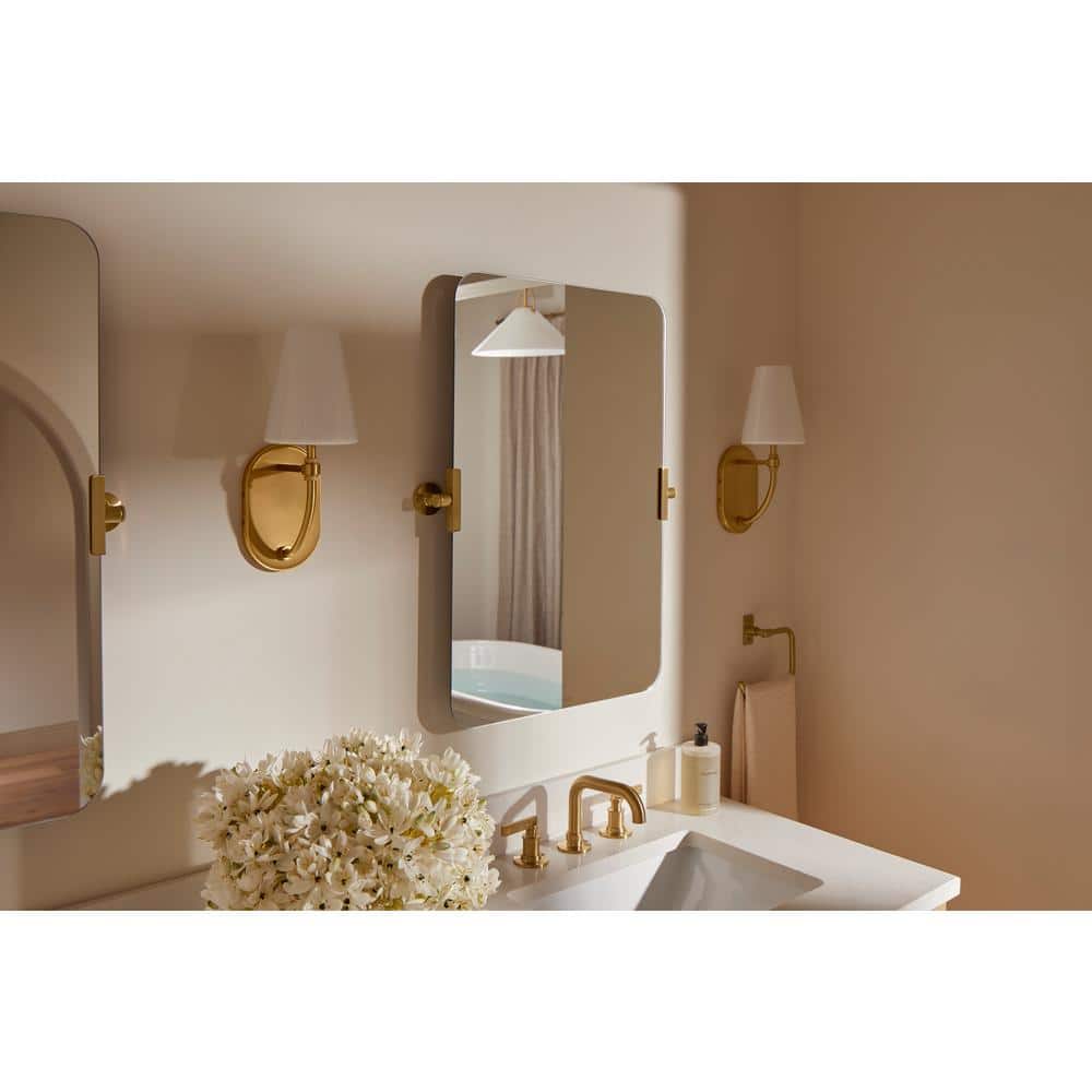 Vibrant Brushed Nickel Rectangular Frameless Bathroom Vanity Mirror