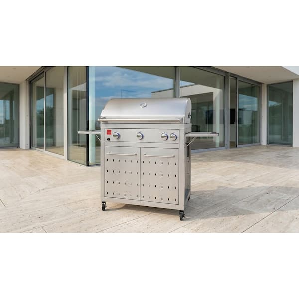 Premium 4-Burner Natural Gas Grill in 304 Stainless Steel