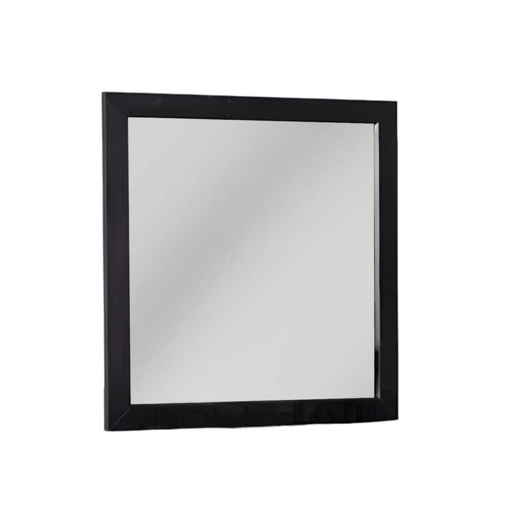 Dark Brown 47 in. W x 28 in. H Solid Wood Framed Mirror price history on PriceWatchPro