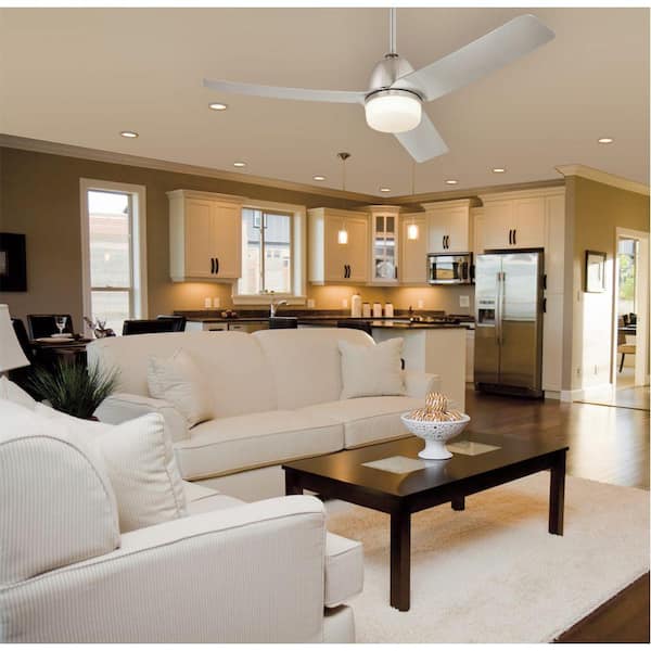 Delancey 52 in. Indoor Brushed Chrome Finish DC Motor Ceiling Fan