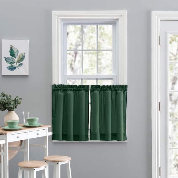 Ellis Curtain Stacey Harvest Solid 56 in. W x 30 in. L Rod Pocket Tailored Tier Pair