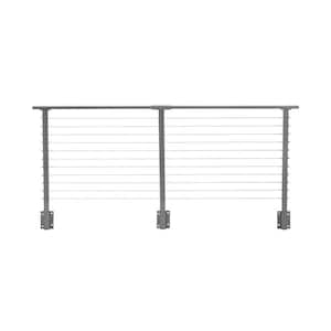 8 ft. Deck Cable Railing, 36 in. Face Mount, Grey