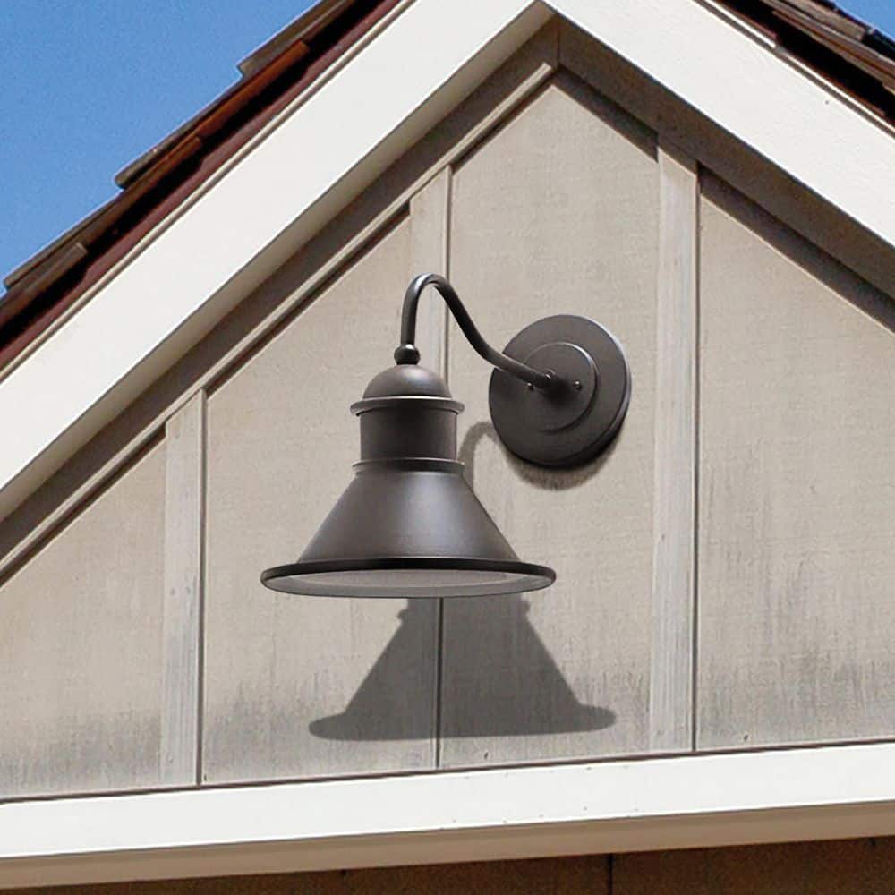 KICHLER Northland 16.75 in. 1-Light Black Outdoor Hardwired Barn