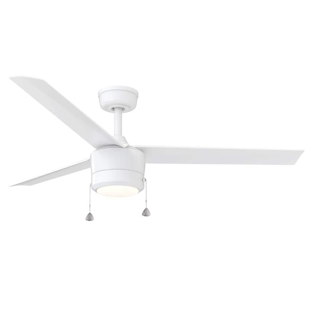 Tritour 52 in. Integrated LED Indoor Matte White Ceiling Fan with White Color Changing Light Kit price history on PriceWatchPro