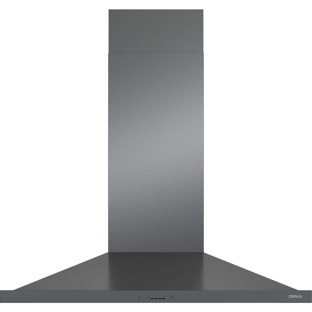 Anzio 30 in. 600 CFM Wall Mount Range Hood with LED Light in Black Stainless Steel