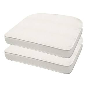 Textured Solid Bone Rounded Seat Cushion