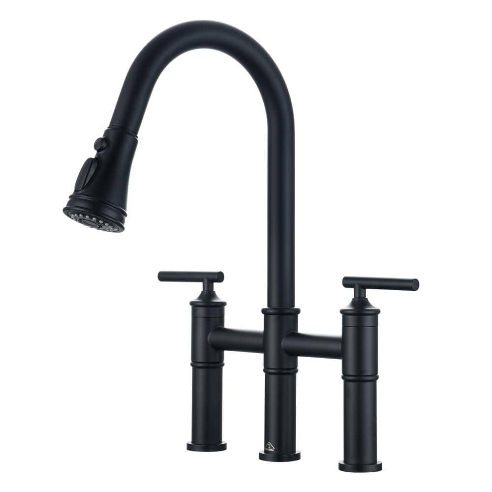 Glacier Bay Selma 2-Handle Pull-Down Sprayer Bridge Kitchen online Faucet with Soap