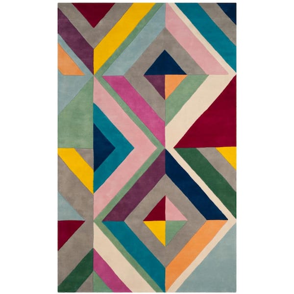SAFAVIEH Fifth Avenue Gray/Multi 5 ft. x 8 ft. Abstract Area Rug