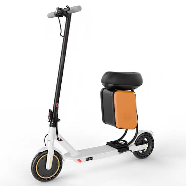 2-Wheel Electric Scooter for Adults, 350W/500W Motor, 16-22 Miles Range, Folding Portable Commuting E-Scooter in White