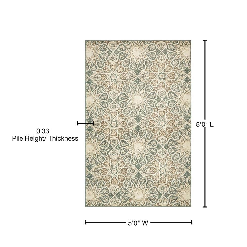 Tuareg Multi-Color Abstract Rectangular Synthetic Area Rug