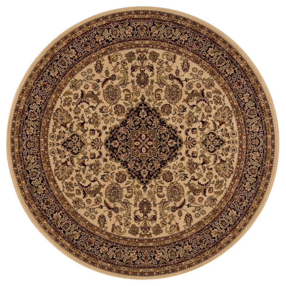 Silk Road Ivory 8 ft. Round Medallion Area Rug price history on PriceWatchPro