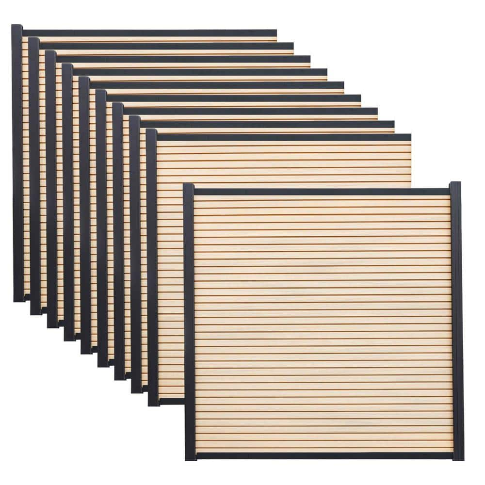 Frame It All 6 ft. x 6 ft. Riviera Composite Fence Panel Cedar (10-Pack ...