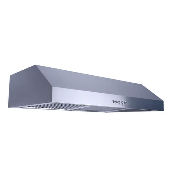 Presenza 30 In Under Cabi Ducted Range Hood With Light And Push Button In Stainless Steel Qr065 The Home Depot