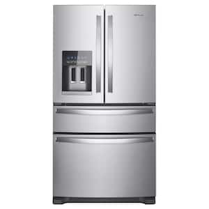 36 in. 24.5 cu. ft. Standard Depth French Door Refrigerator in Fingerprint Resistant Stainless Steel