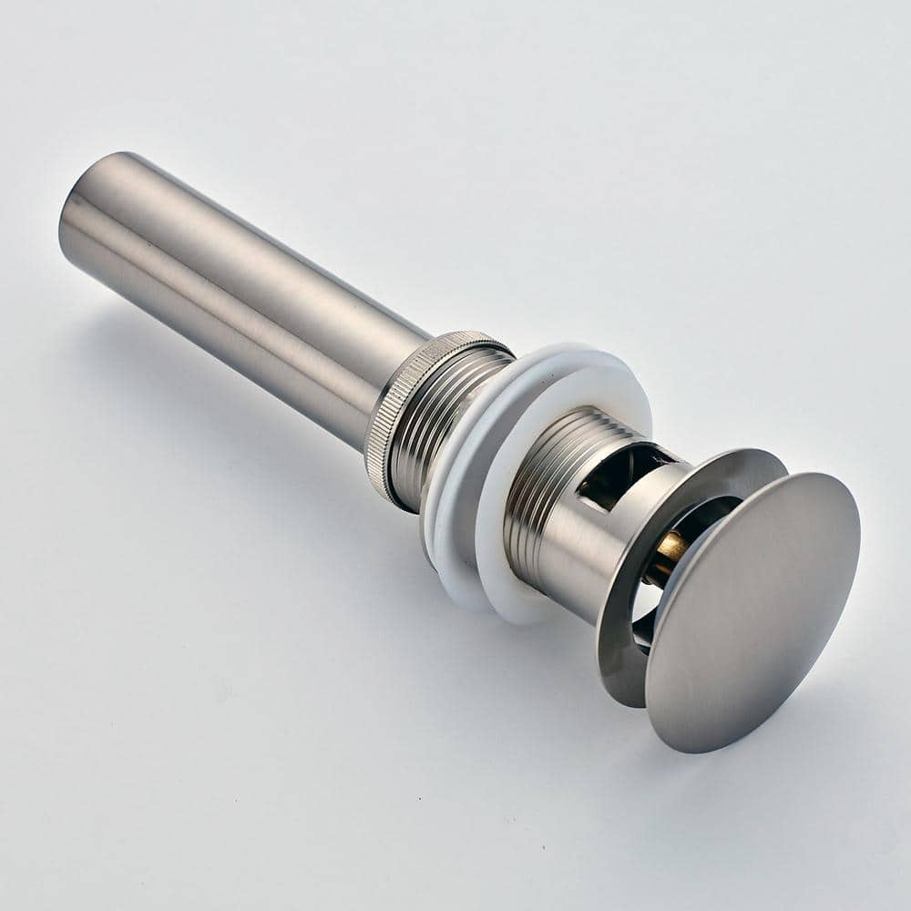 Brushed Nickel Pop-Up Bathroom Sink Drain Assembly