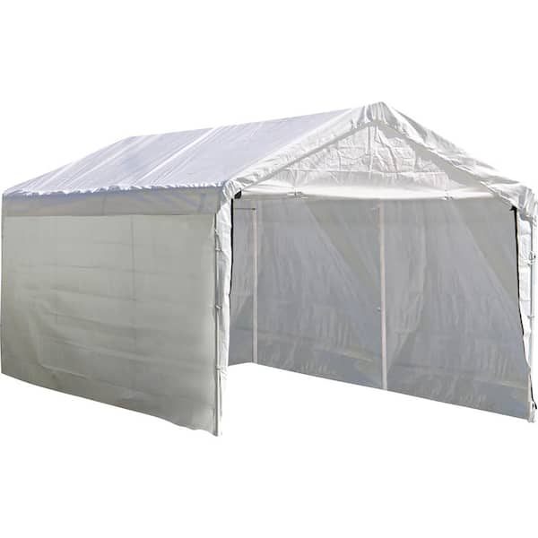 ShelterLogic 10 ft. W x 20 ft. D Sidewalls and Doors Kit for Max AP White Canopy with UV-Resistant Fabric and 100% Waterproof Seams