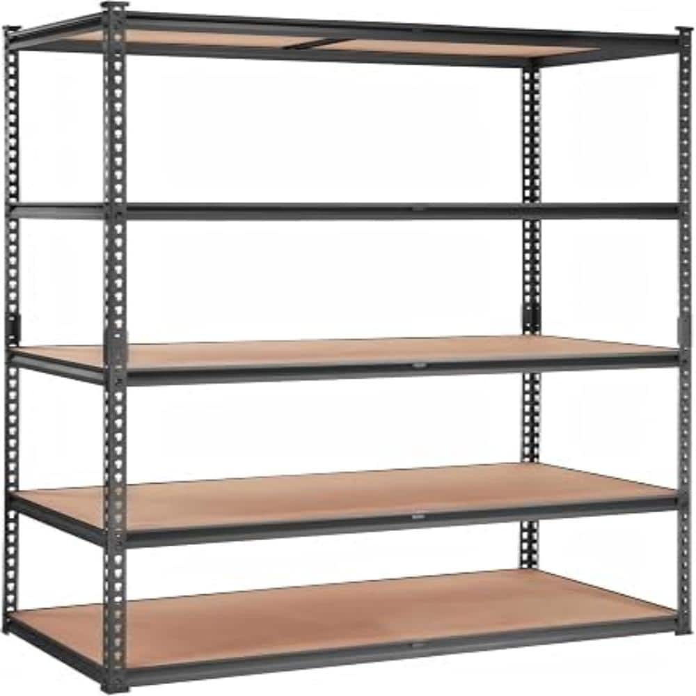 "48""x24""x72"" Heavy Duty 5-Tier Metal Storage Shelving Unit, Adjustable Garage Storage Shelves for Pantry, Basement" price history