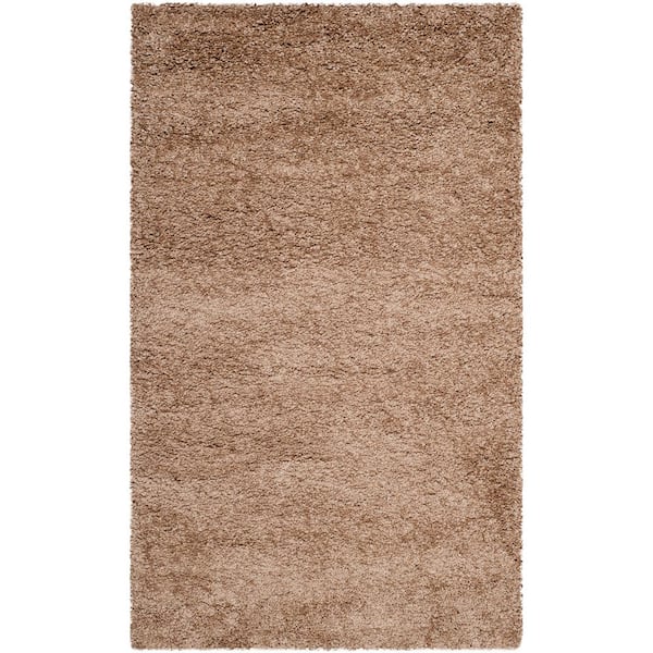 Milan Shag 8 ft. x 10 ft. Dark Beige Solid Area Rug